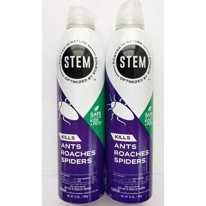 Lot (2) STEM Indoor & Outdoor Ants Roaches & Spiders Insect Kill Bug Spray M